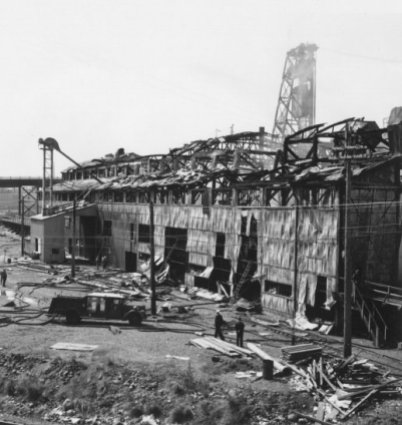An explosion and fire nearly destroyed the facility in 1960.